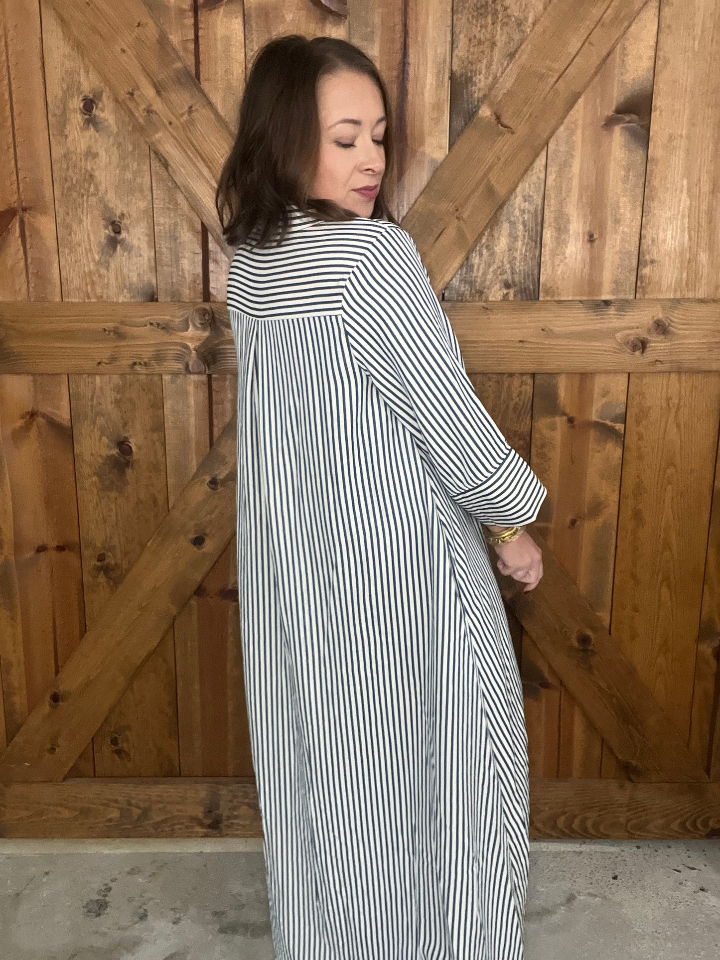 Timeless Charm Dress - Indigo