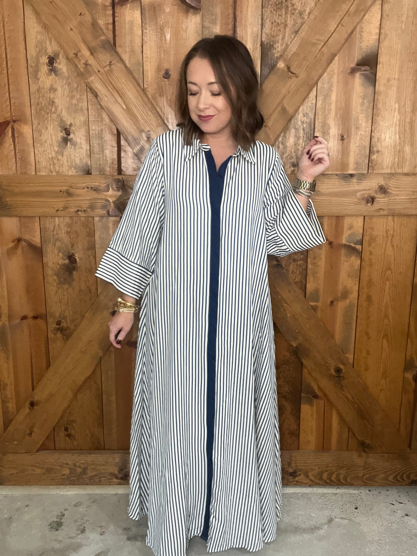 Timeless Charm Dress - Indigo