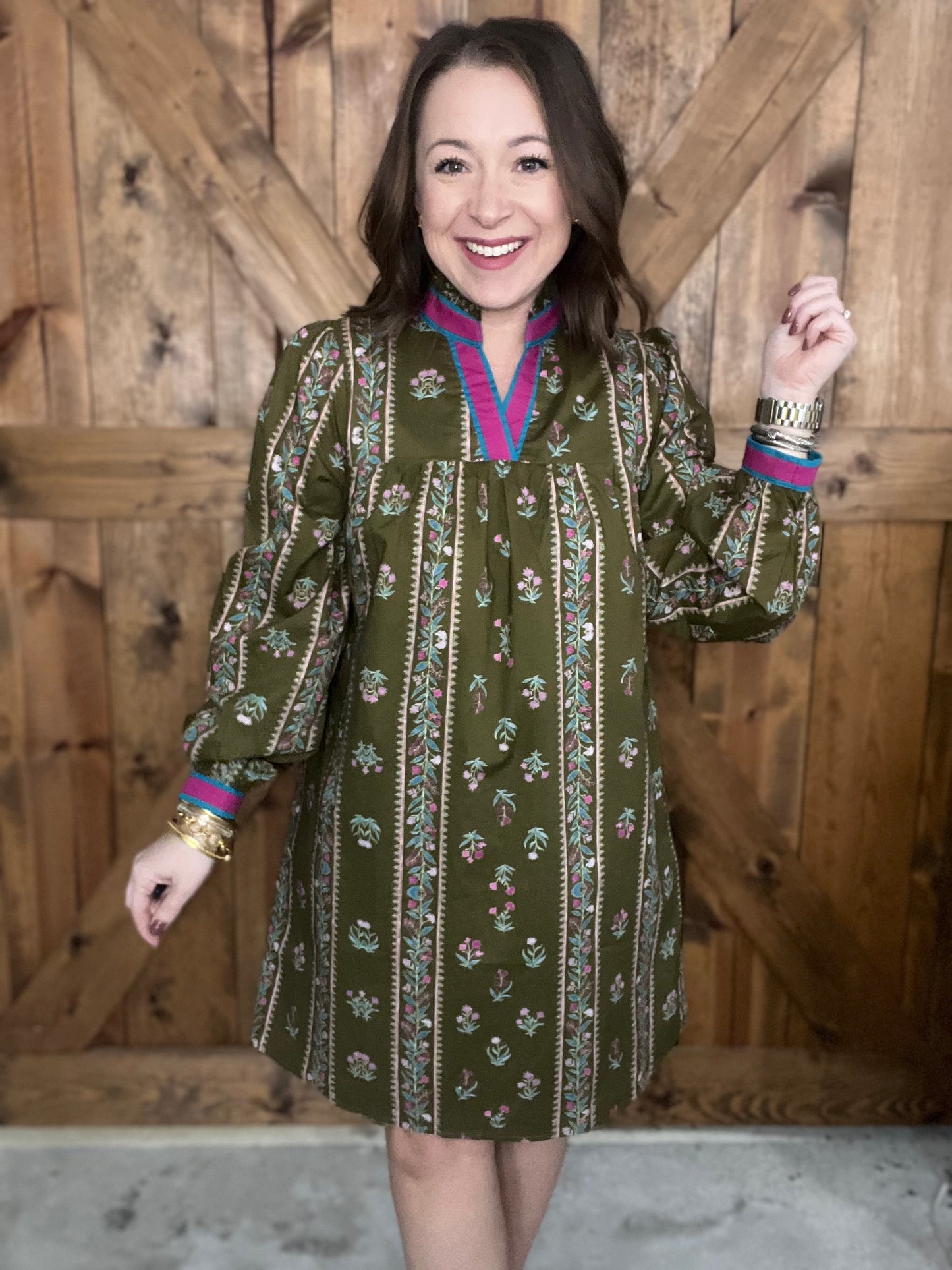 Golden Harvest Dress - Kiwi