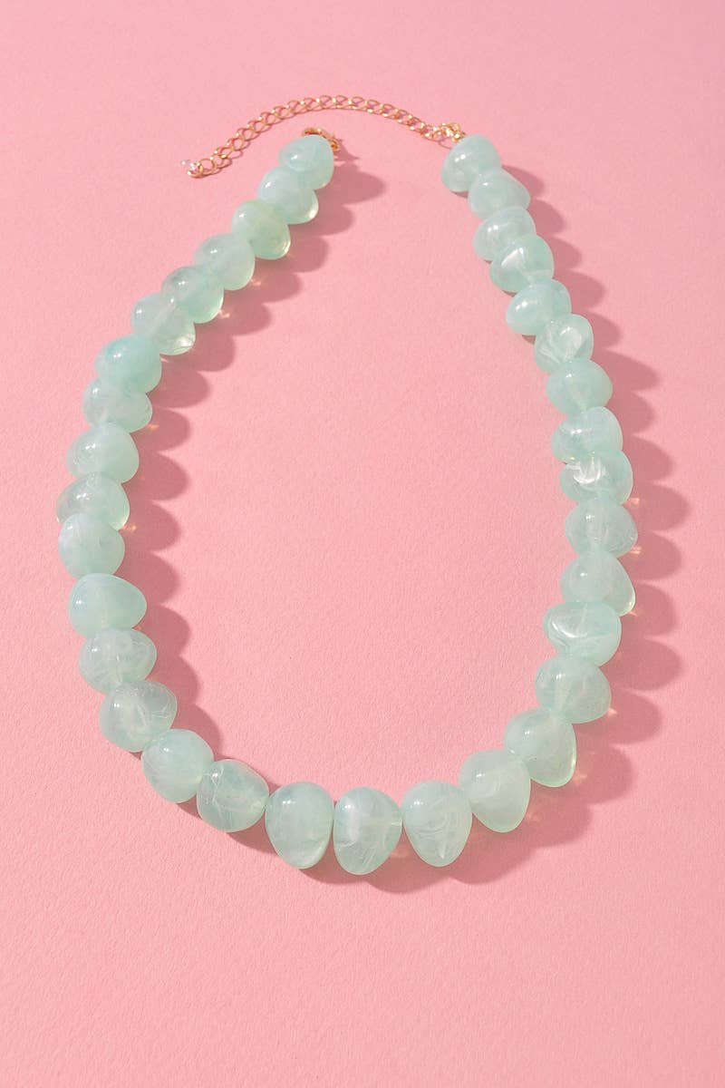 Beaded Necklace - Mint