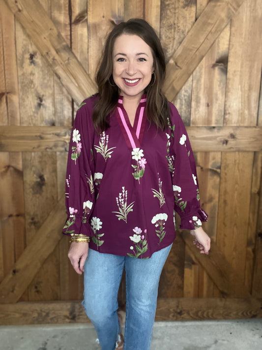 A Lot More Free Top - Plum