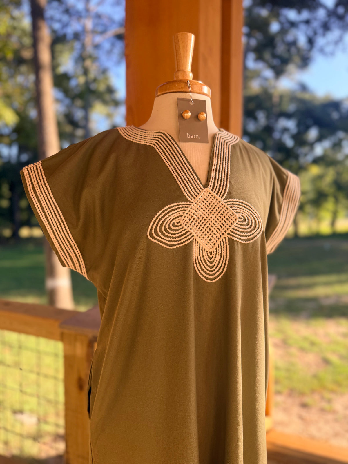 The Artful Olive Midi Dress