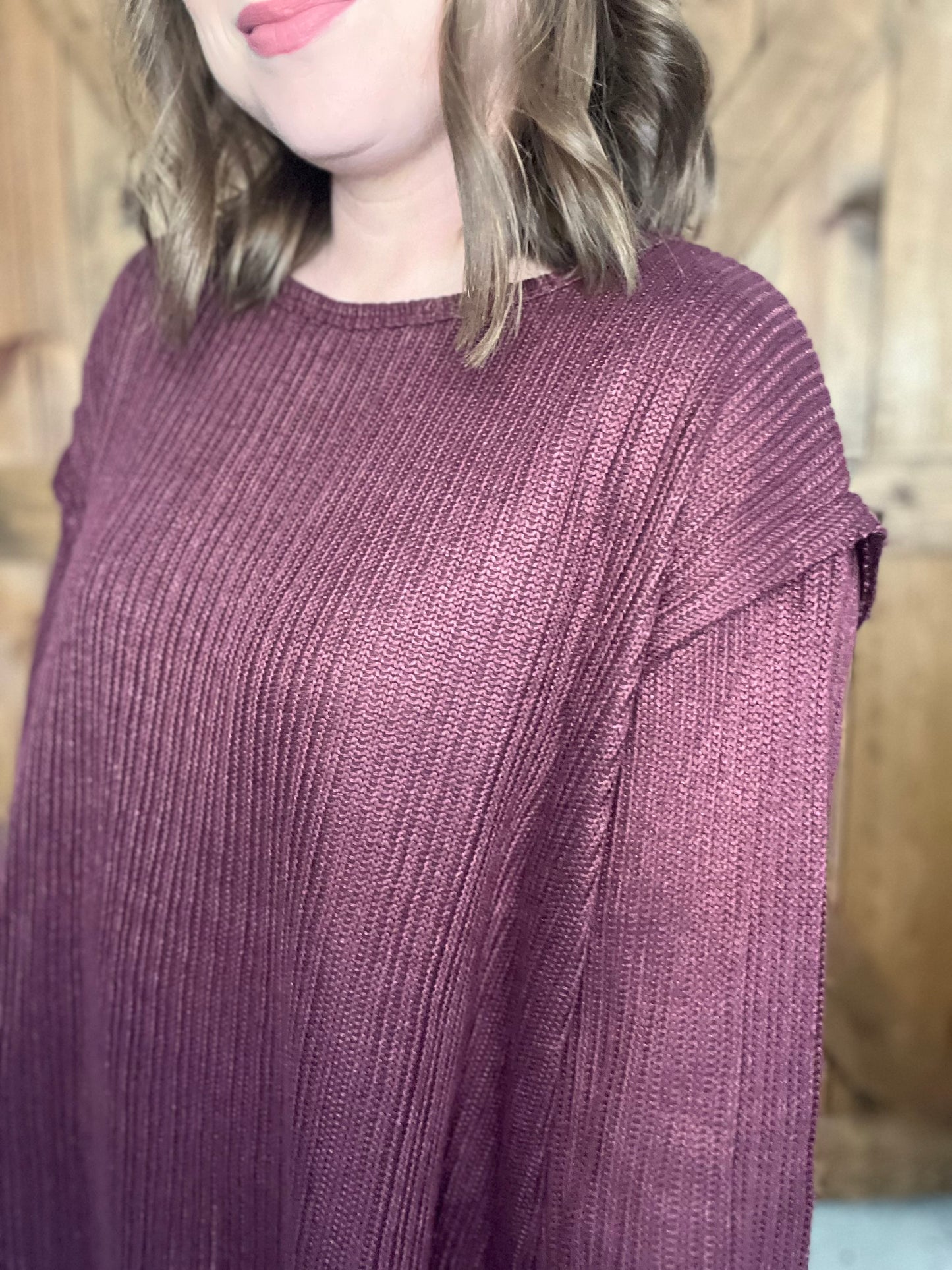 Let The Dust Settle Top - Plum