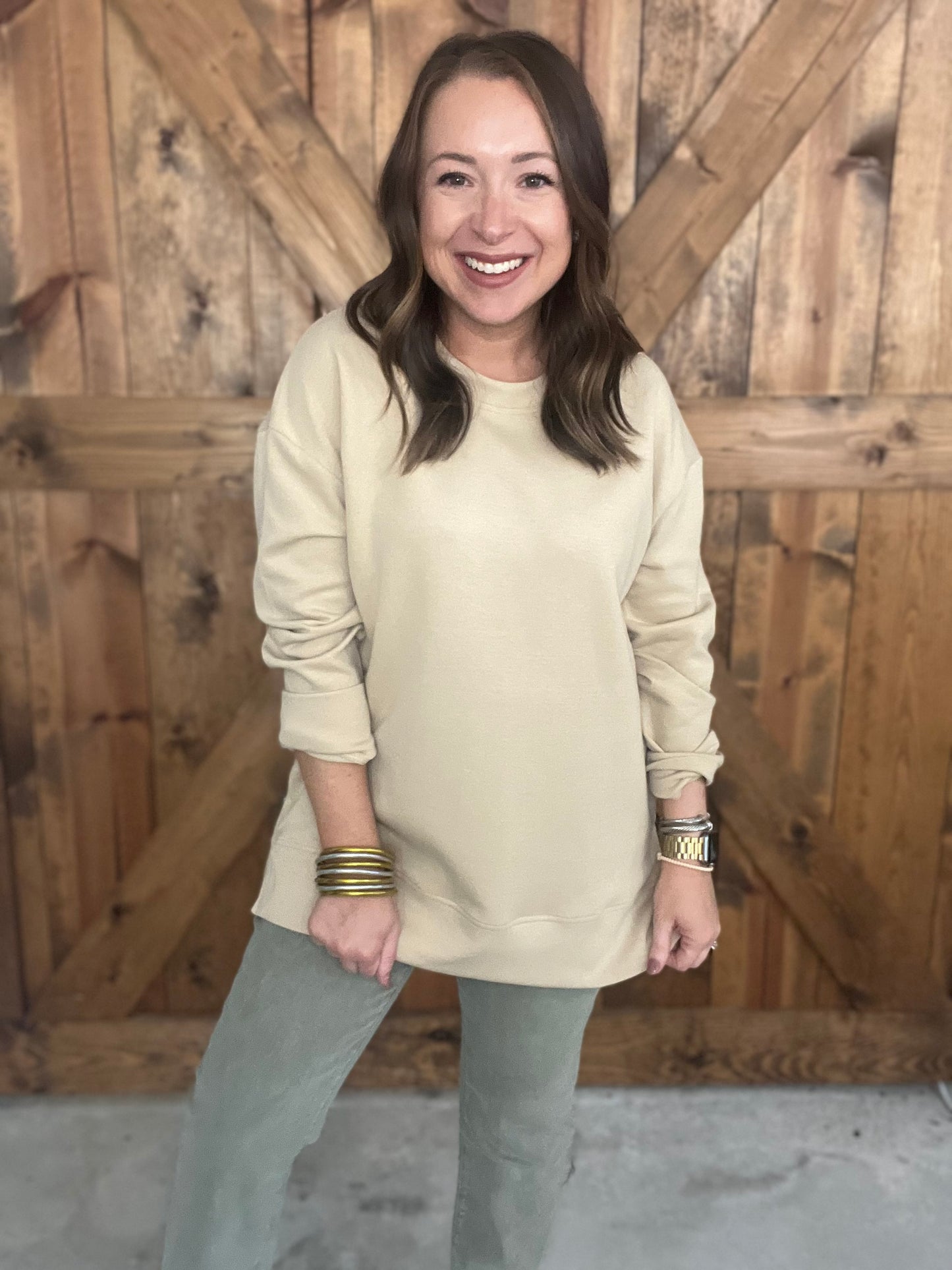 Fall Uniform Sweatshirt - Taupe