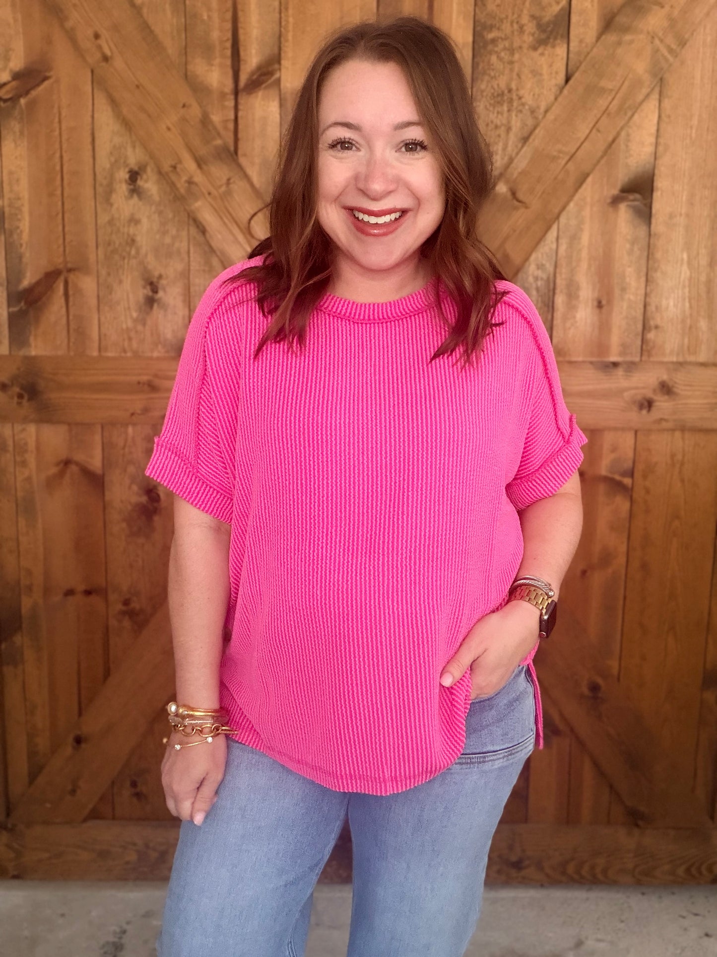 Must Have Basic Top - H.Pink