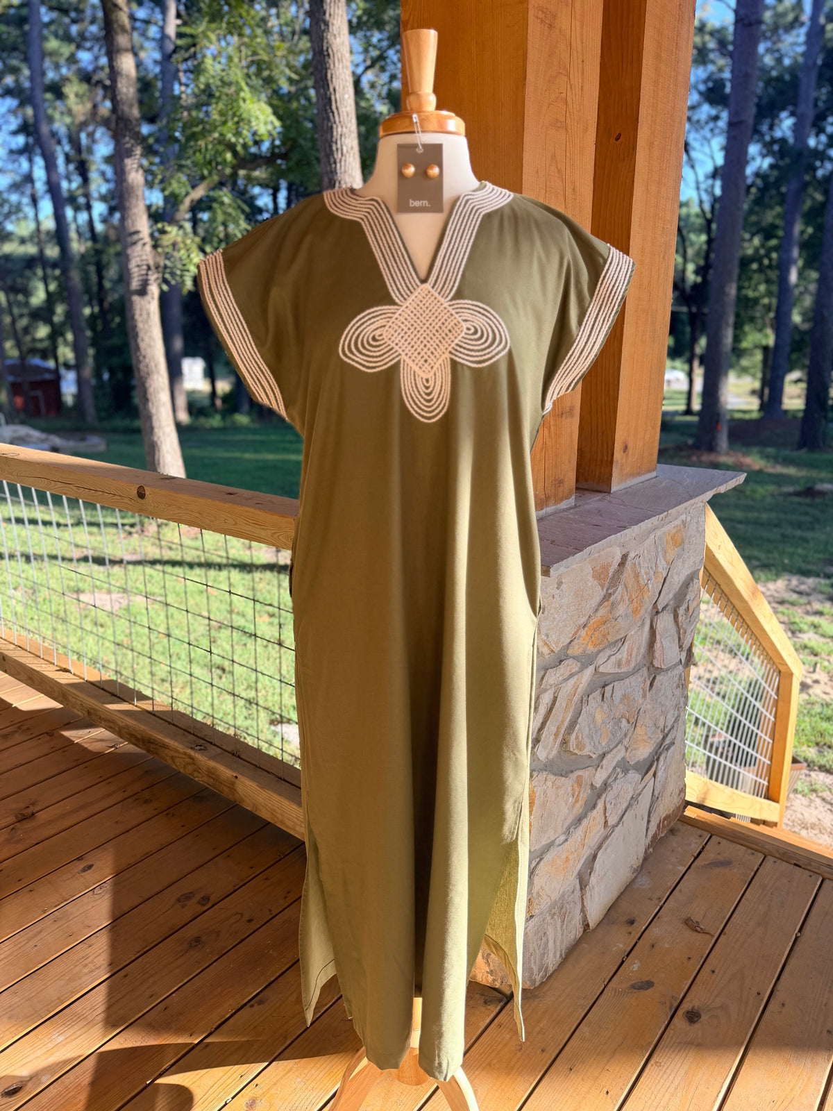 The Artful Olive Midi Dress