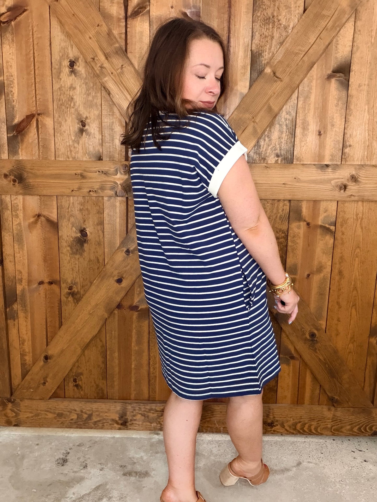 Throw On + Go Dress - Navy