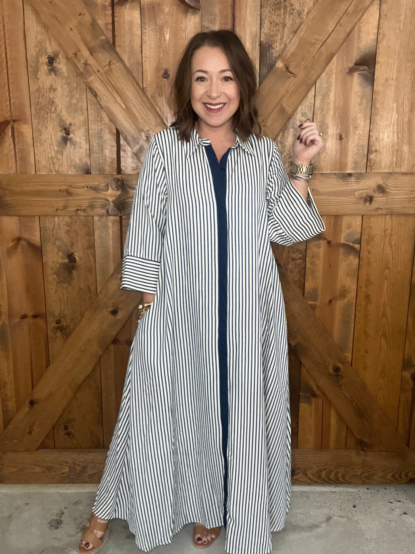 Timeless Charm Dress - Indigo