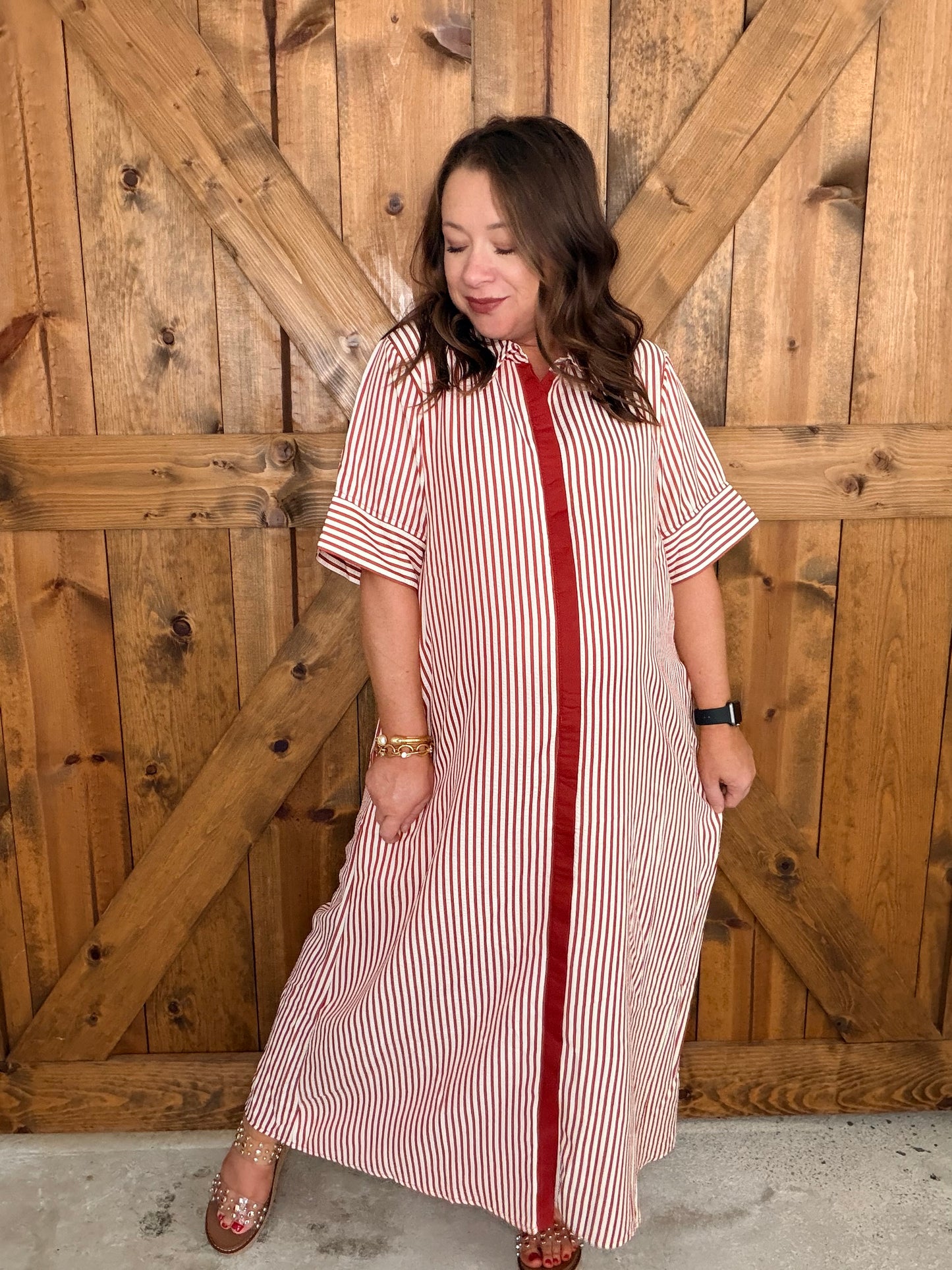 Cedar Stripe Midi Dress