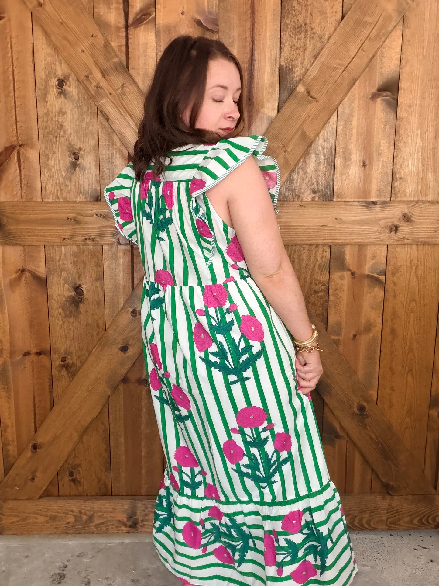 Bloom + Stripe Dress