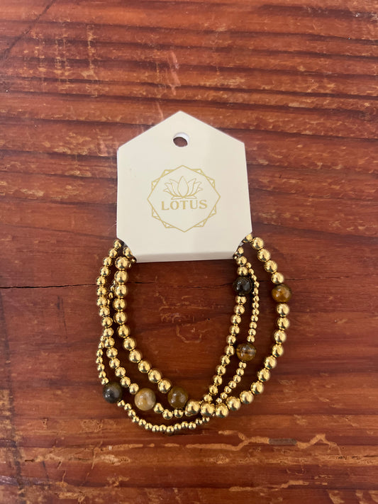 Gold Sadie Bracelet - Tiger's Eye