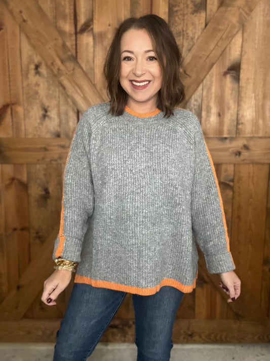 Simple Delight Sweater - Grey