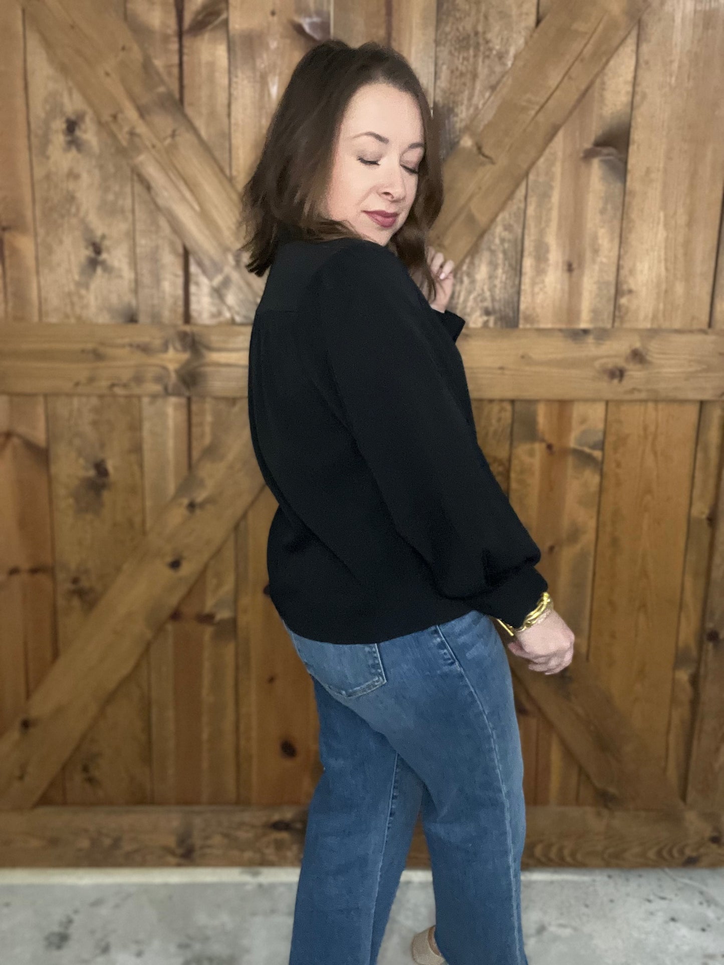 Work Day Top - Black