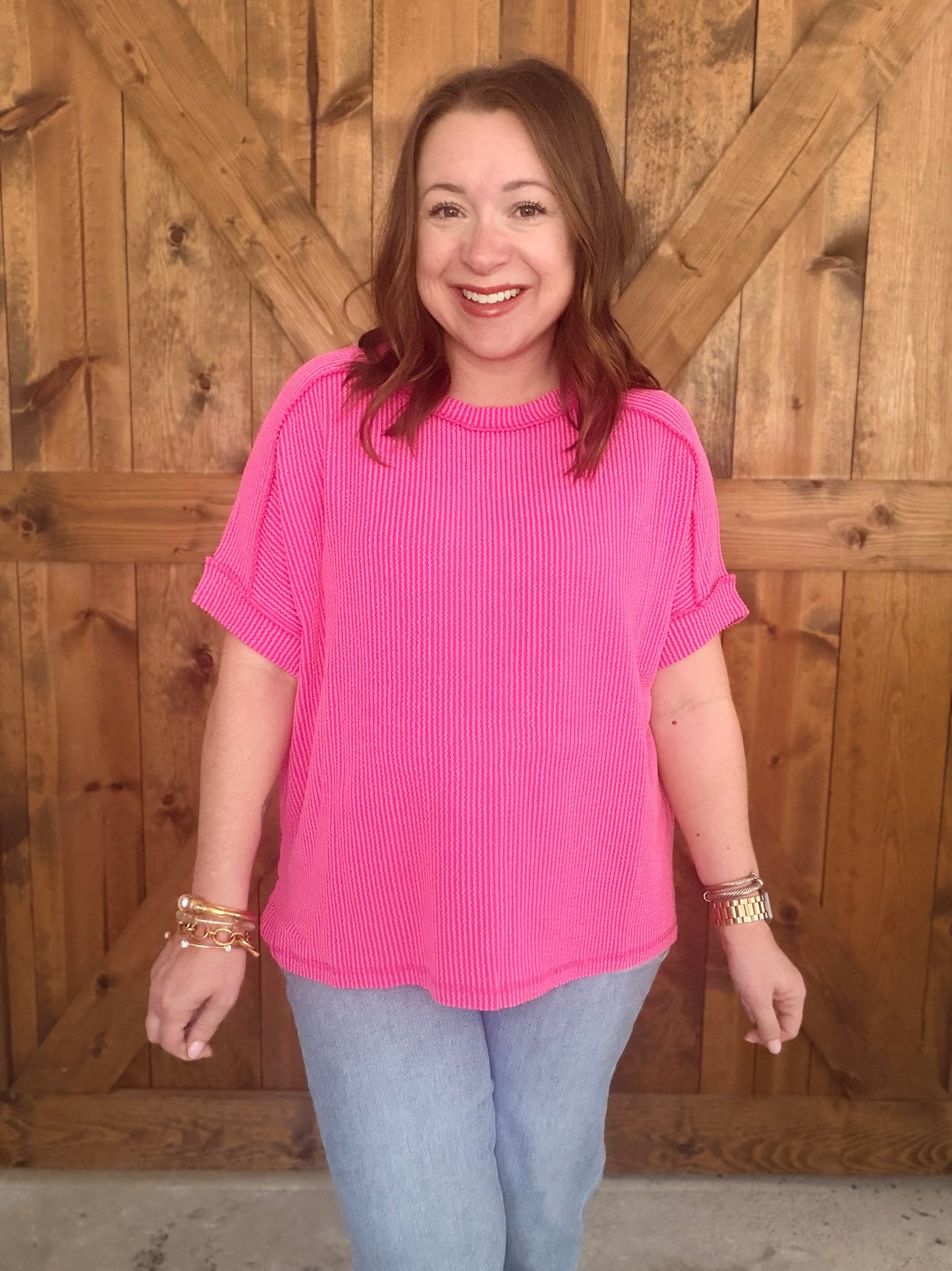 Must Have Basic Top - H.Pink