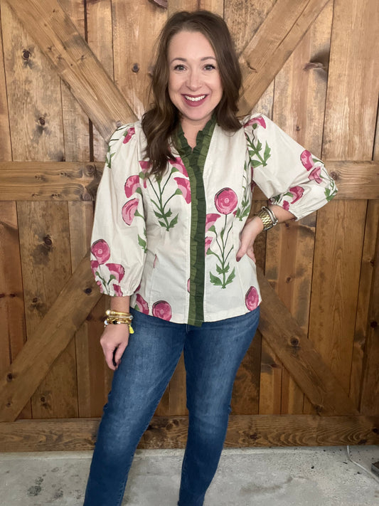 The Bloom Top - Stone