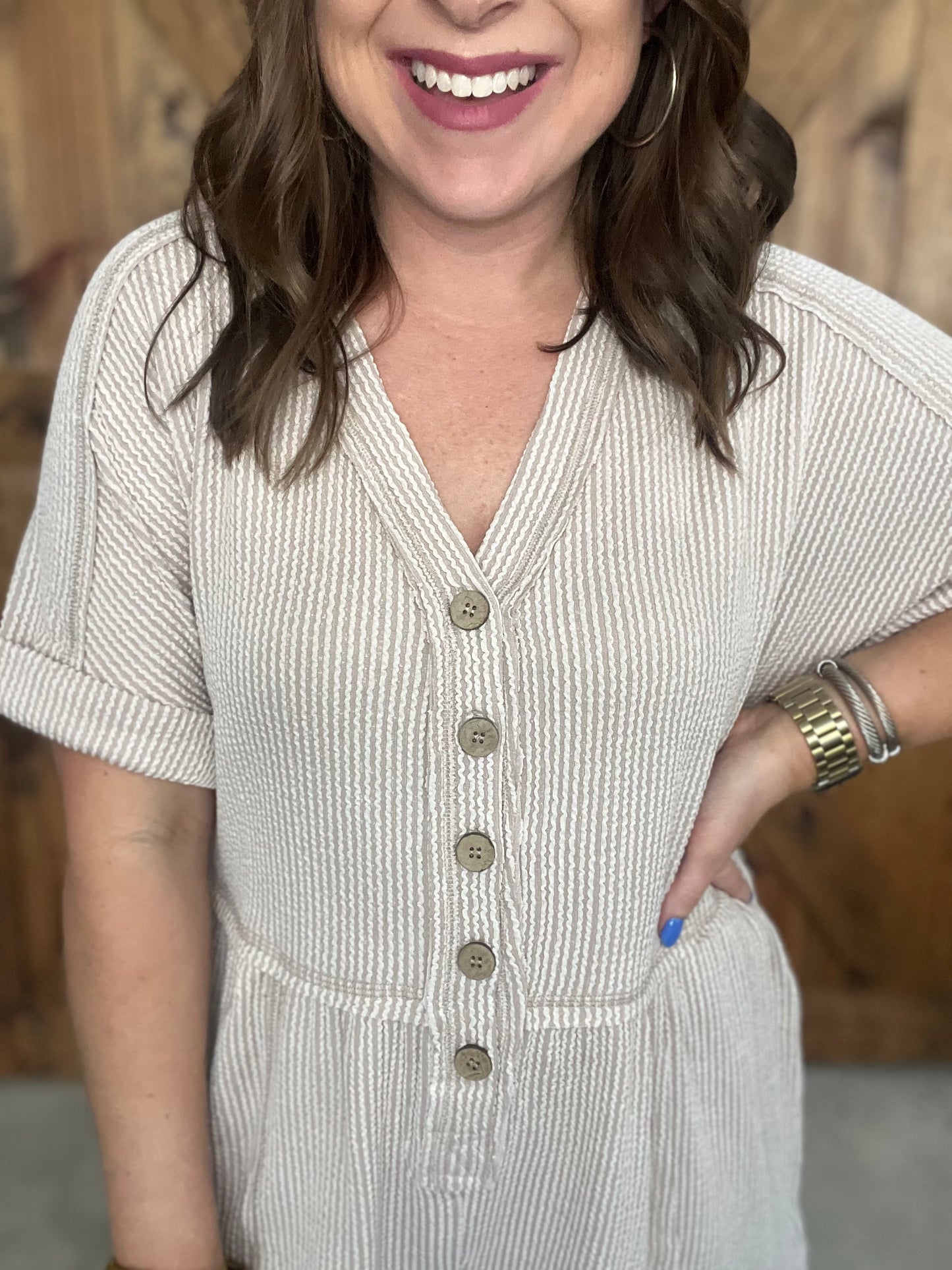 Summertime Cool Romper - Oatmeal