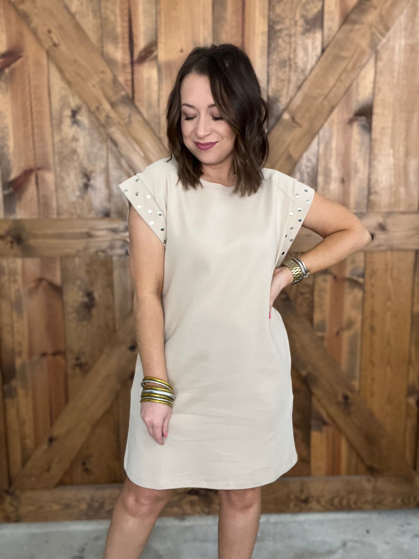 Be Bold Dress - Taupe