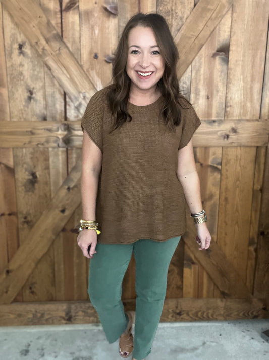 Autumn Breeze Top - Deep Camel