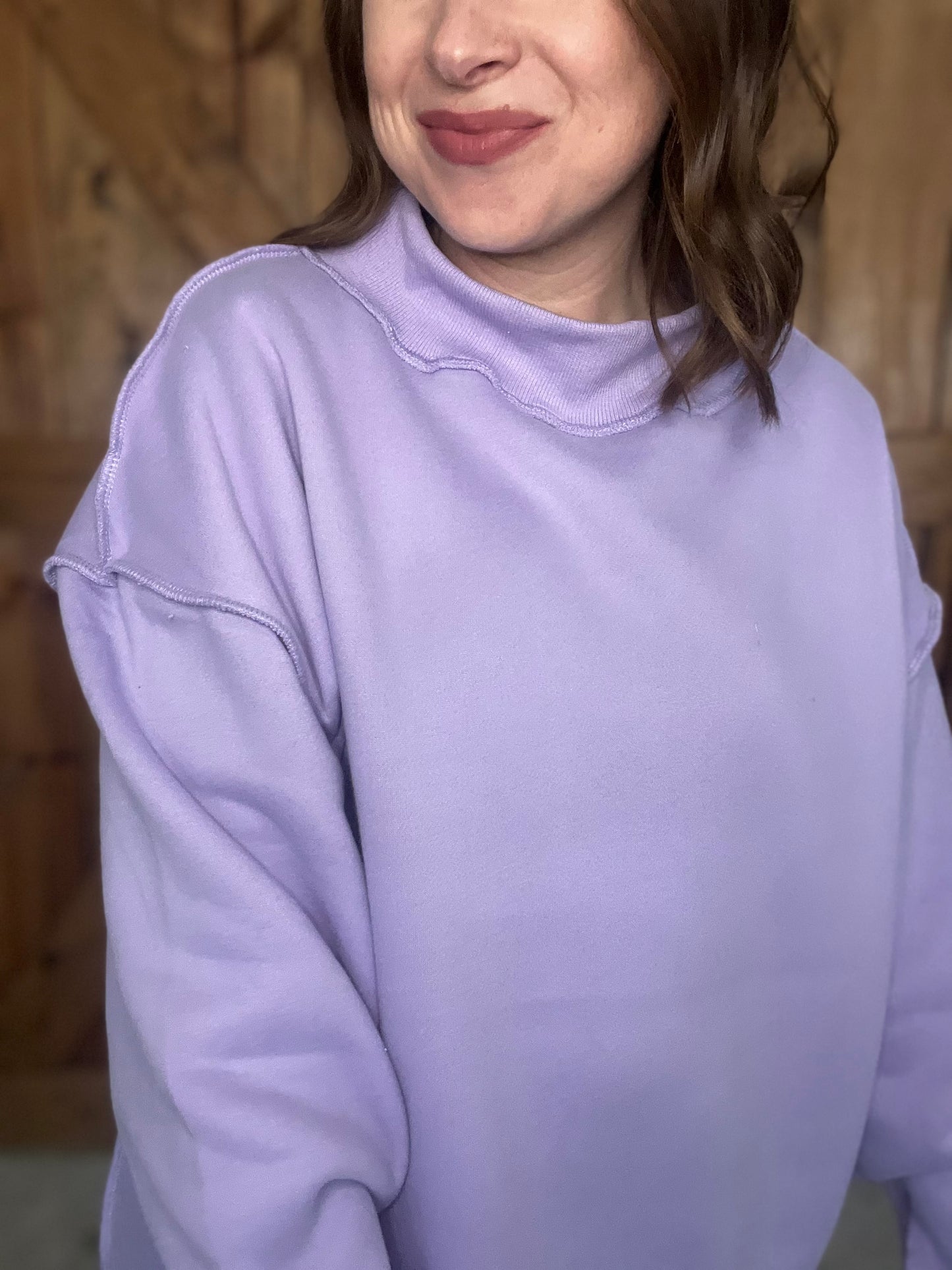 Color Me Happy Mock Neck - Lavender