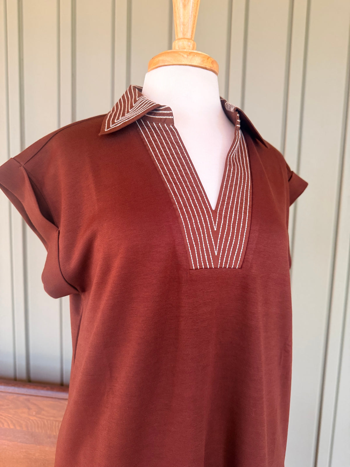 On Repeat Midi Dress - Brown