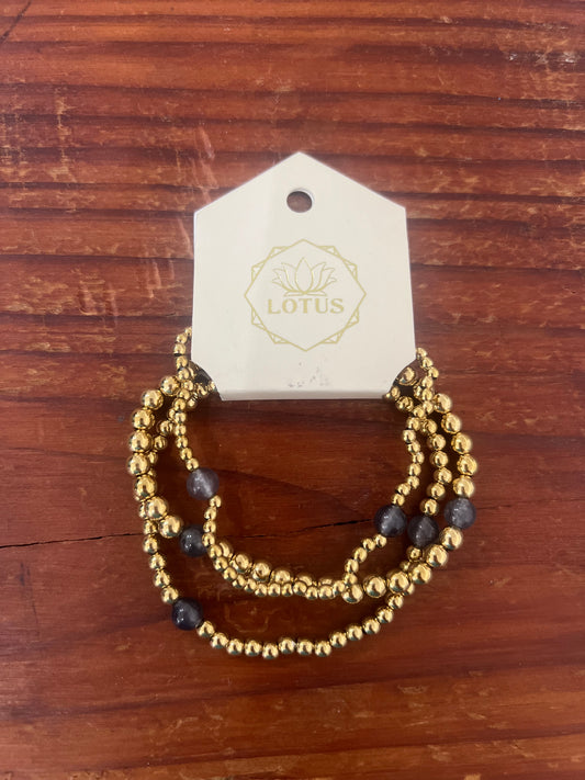 Gold Sadie Bracelet - Labradorite