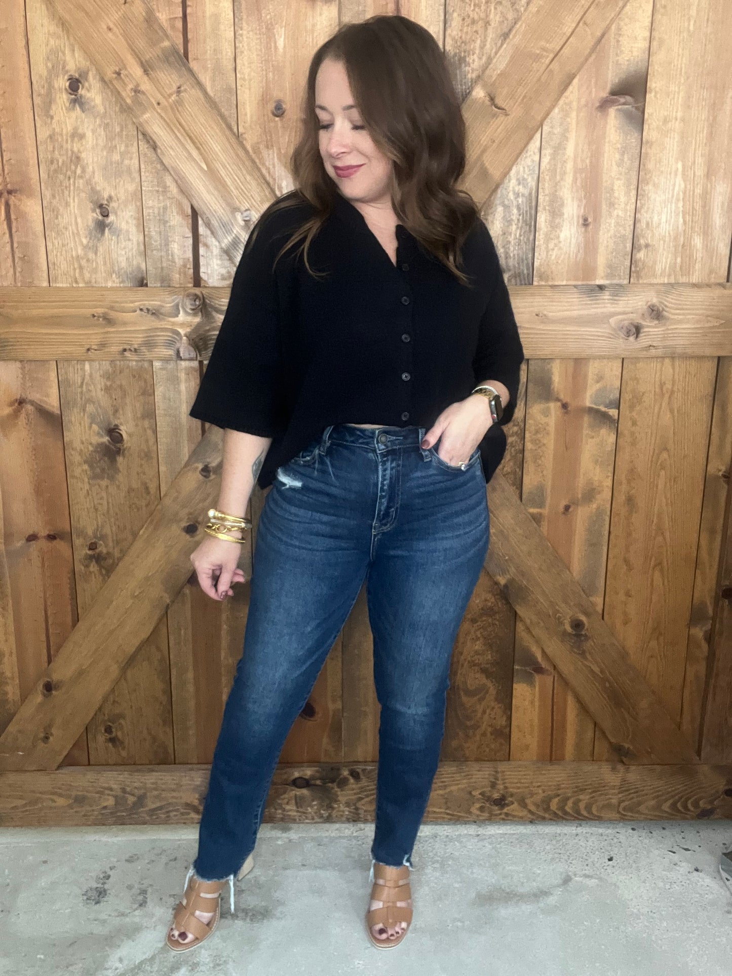 Bohn Straight Leg Step Hem Jeans