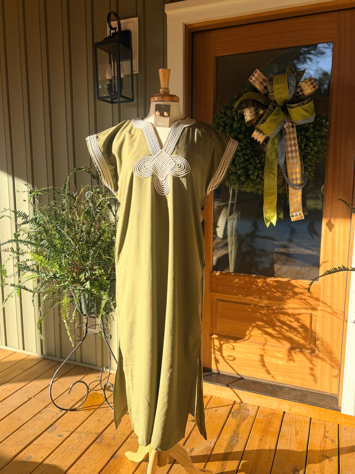 The Artful Olive Midi Dress