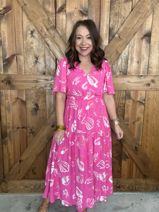 Boat Drinks Dress - Pink