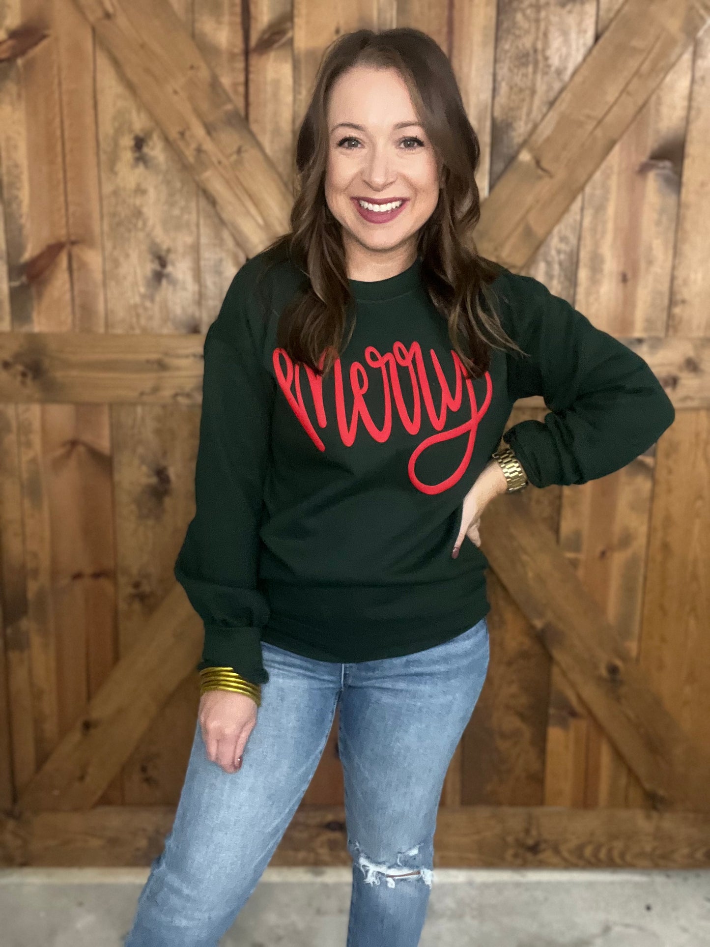Merry Puffy Sweatshirt