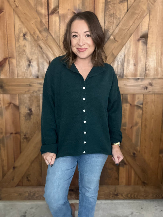Feel Your Love Cardigan - H Green