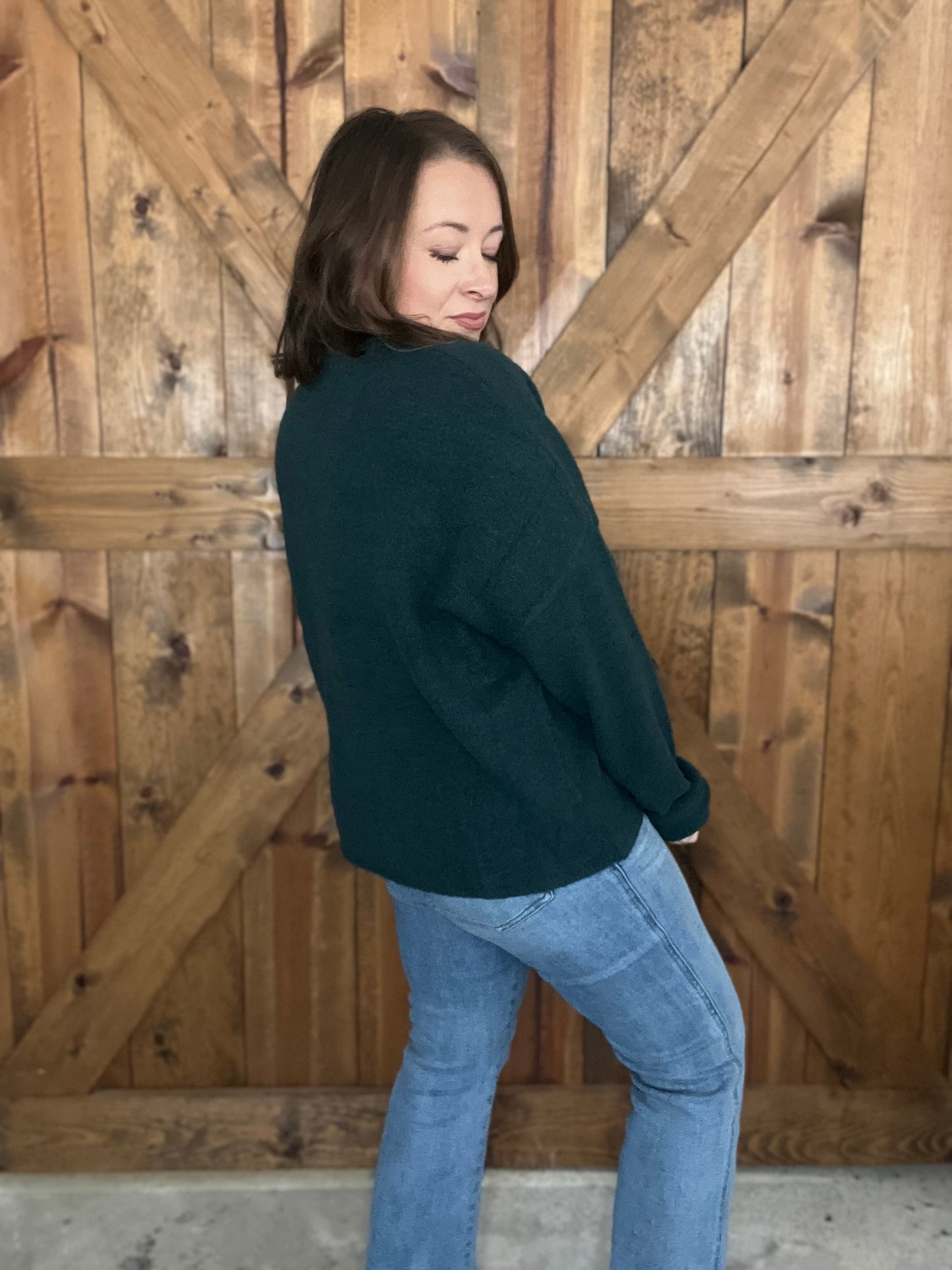 Feel Your Love Cardigan - H Green