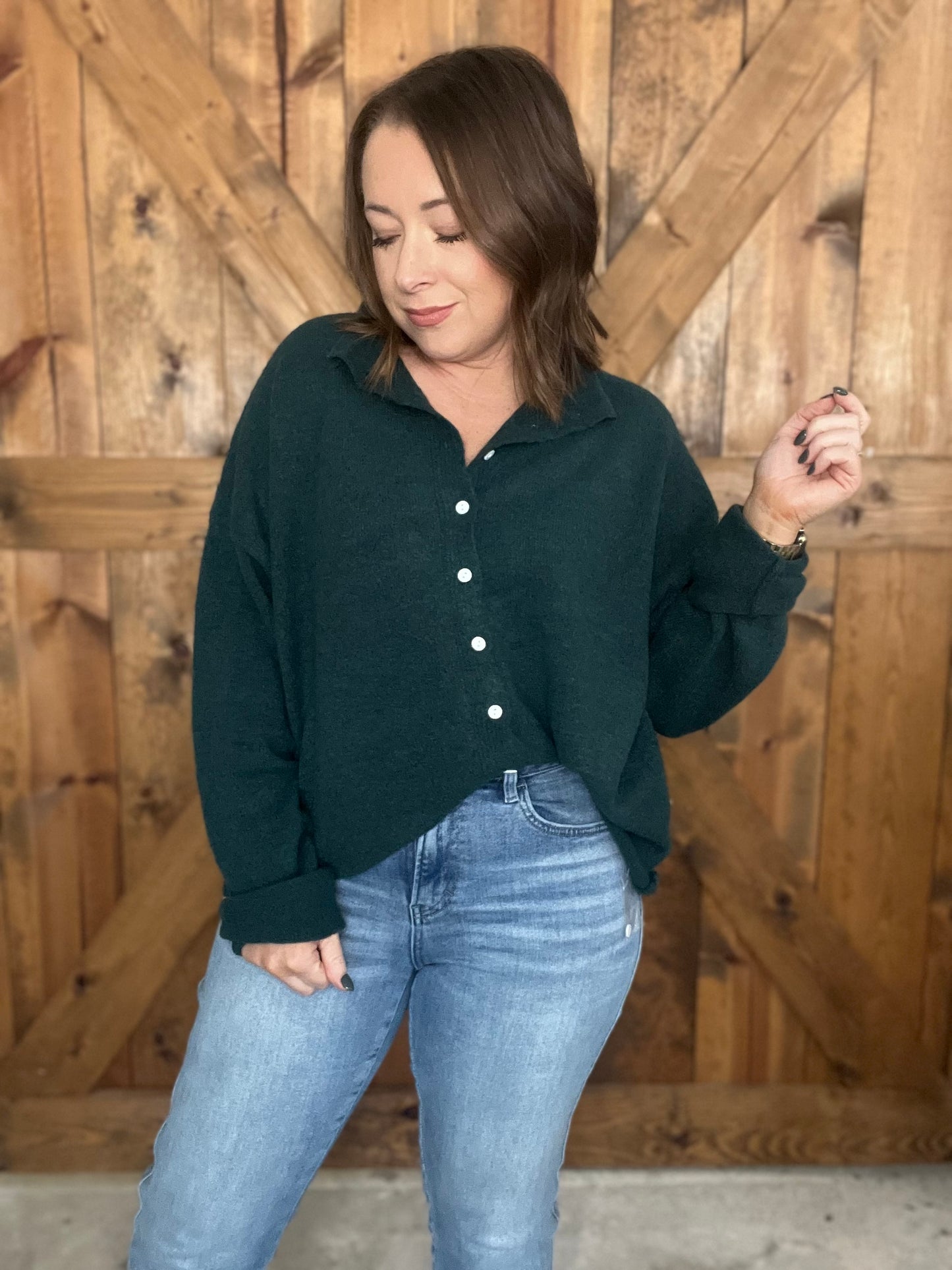 Feel Your Love Cardigan - H Green
