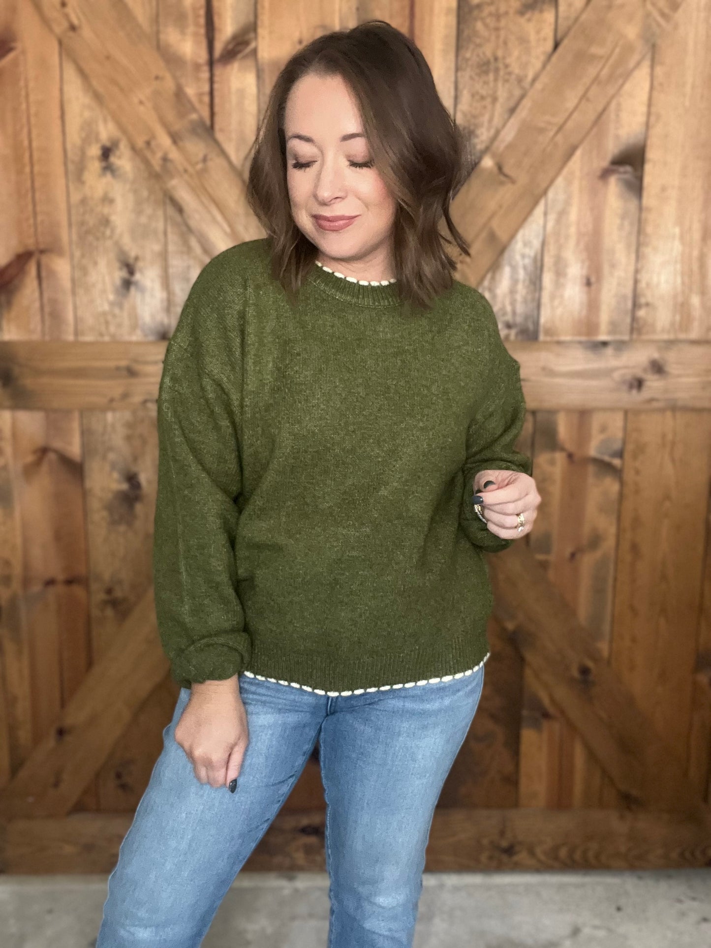 Around the Table Sweater - Olive