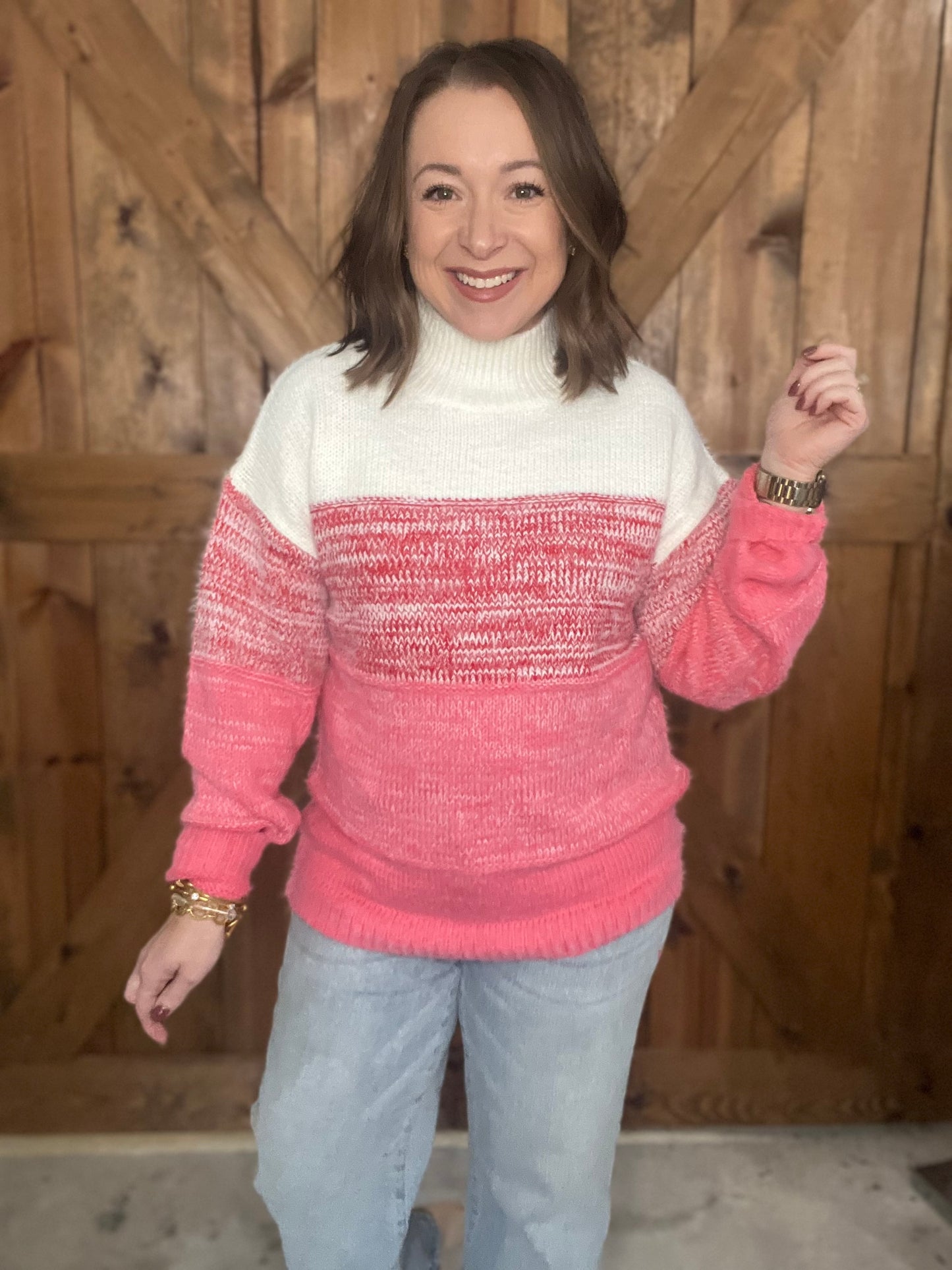 Winter Wishes Sweater - Pink