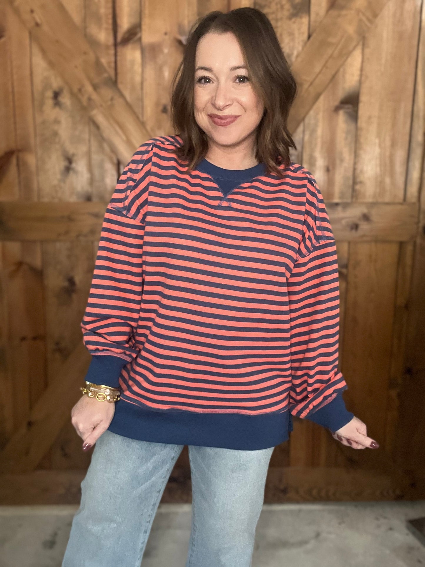 Sporty Chic Oversized Top