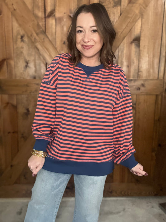 Sporty Chic Oversized Top