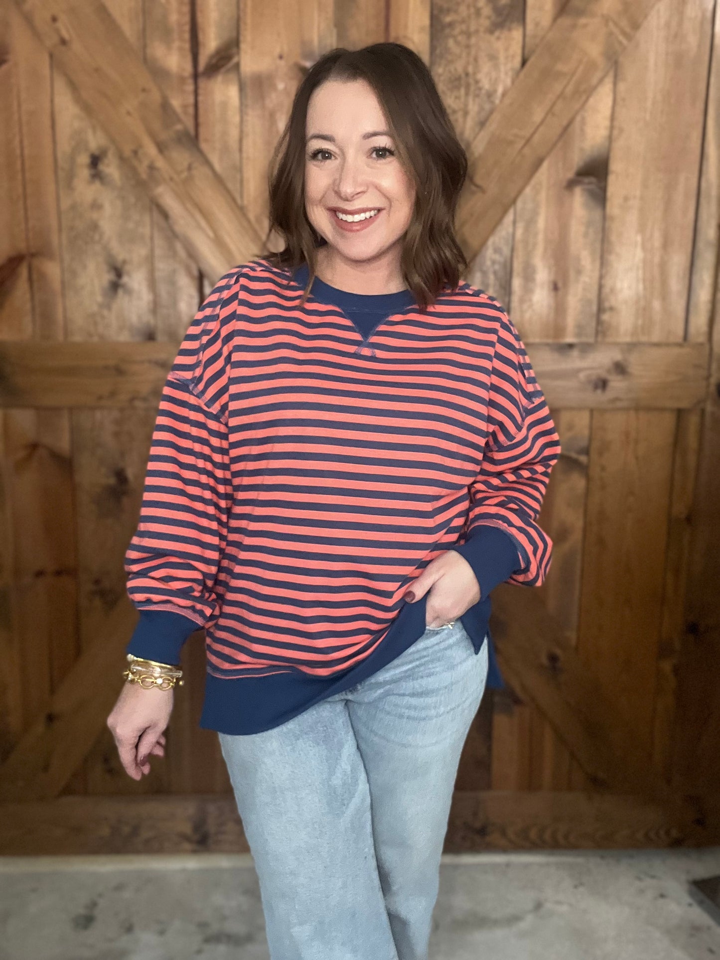 Sporty Chic Oversized Top