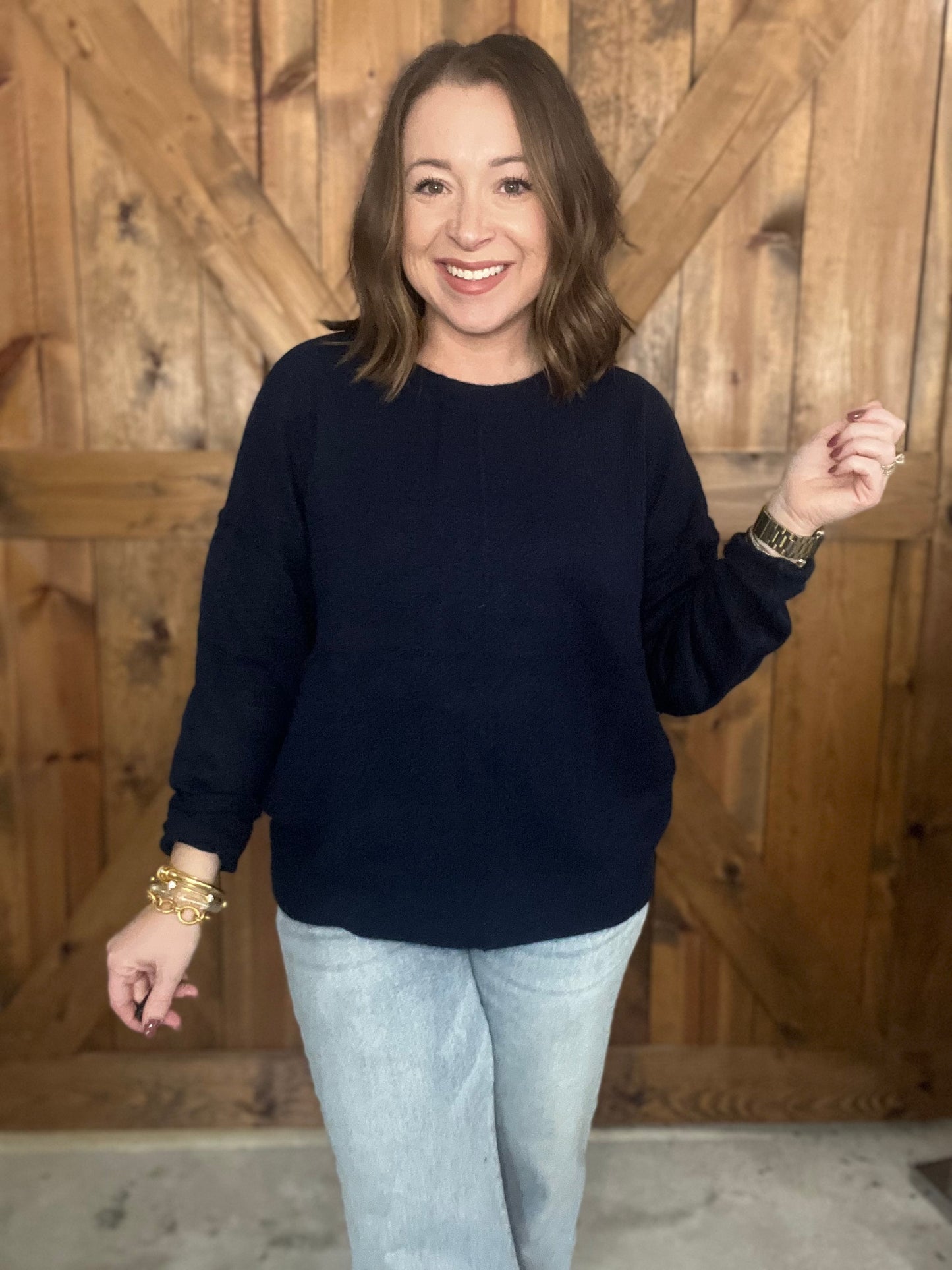 Staple Crewneck Sweater - Navy