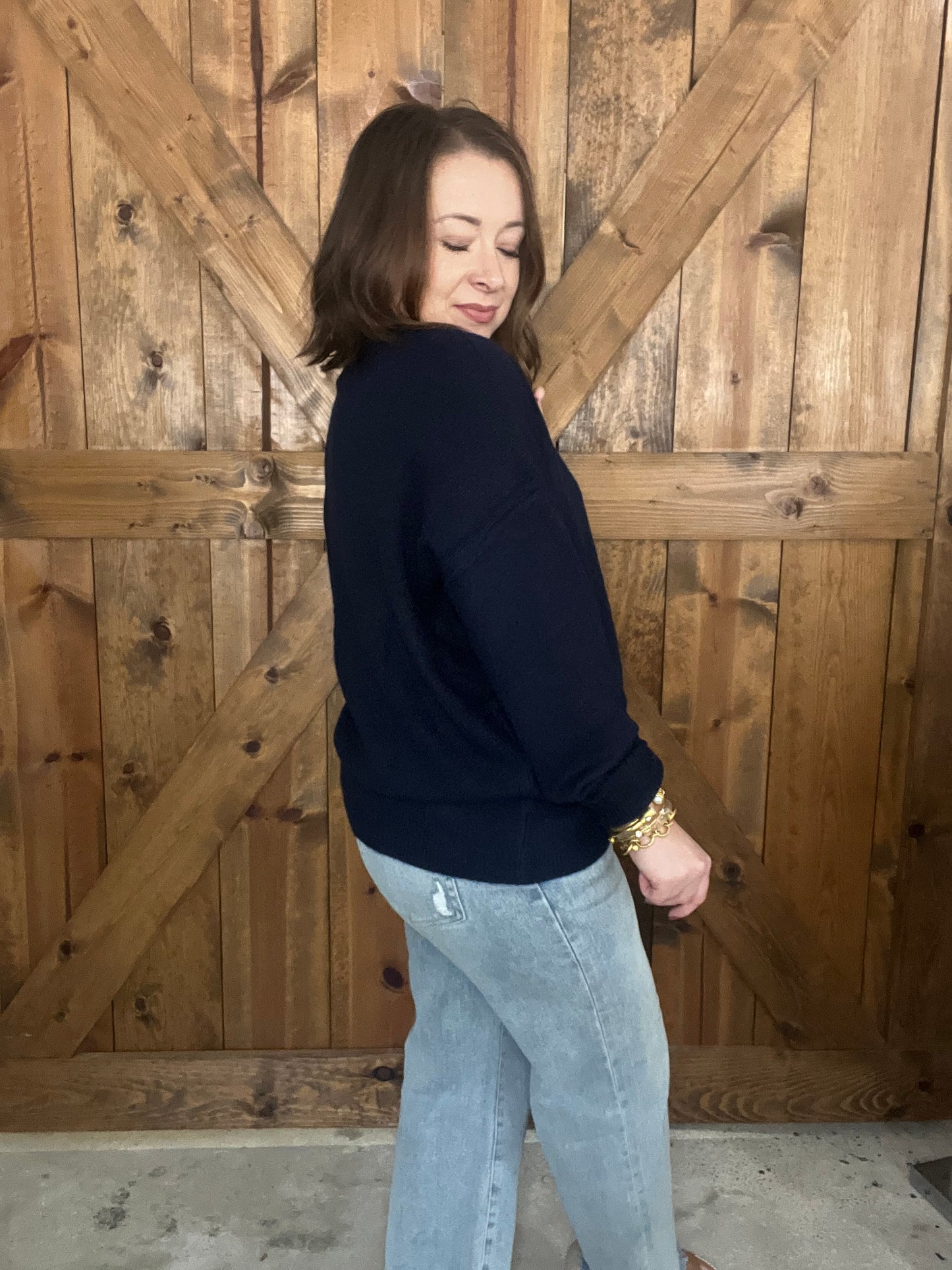 Staple Crewneck Sweater - Navy