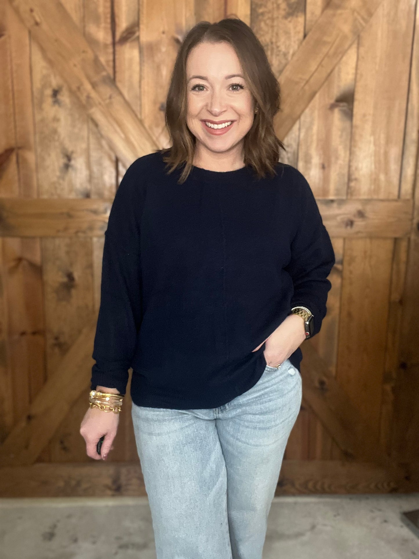 Staple Crewneck Sweater - Navy