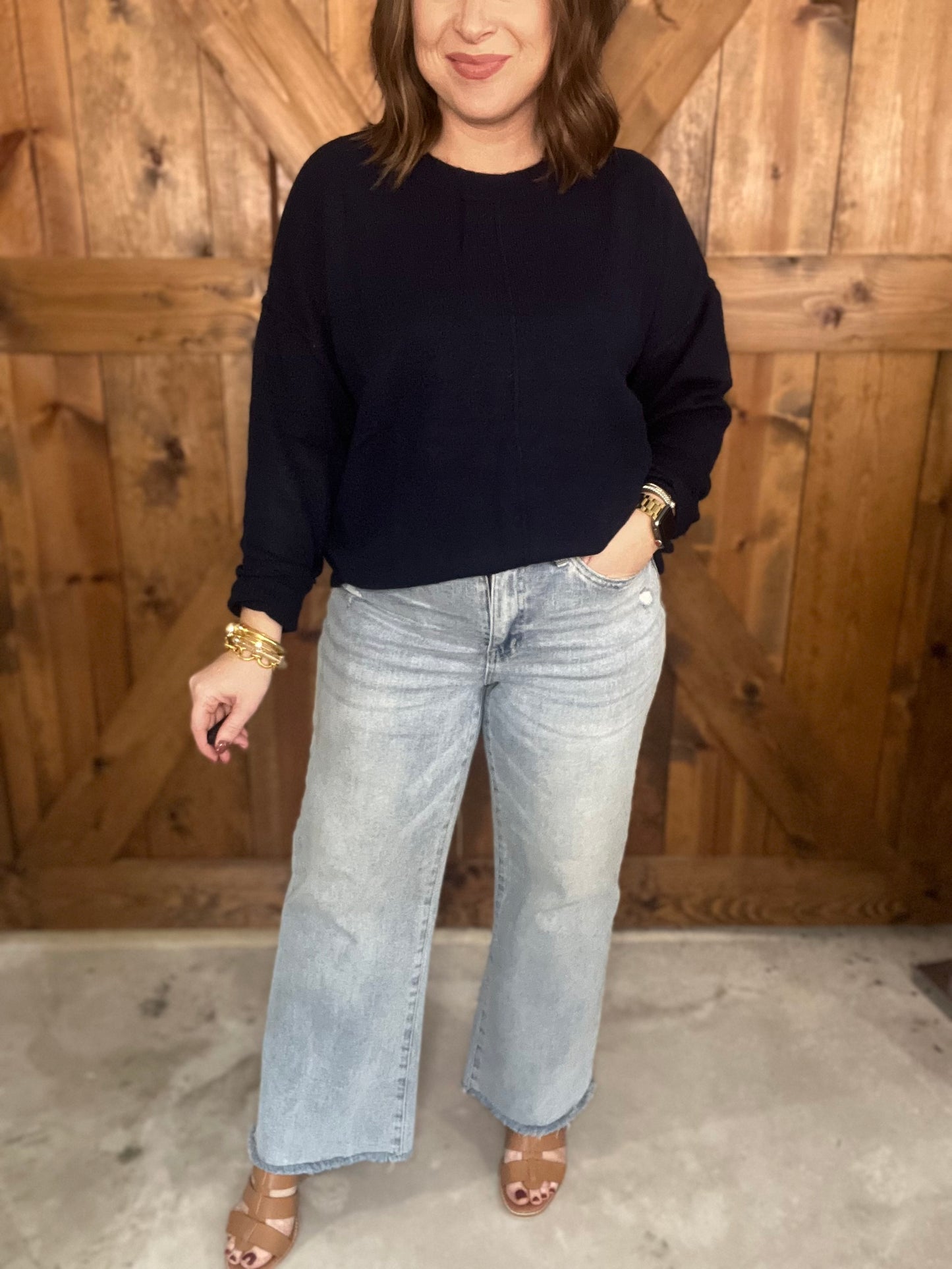 Electric Blue Ankle Wide Leg