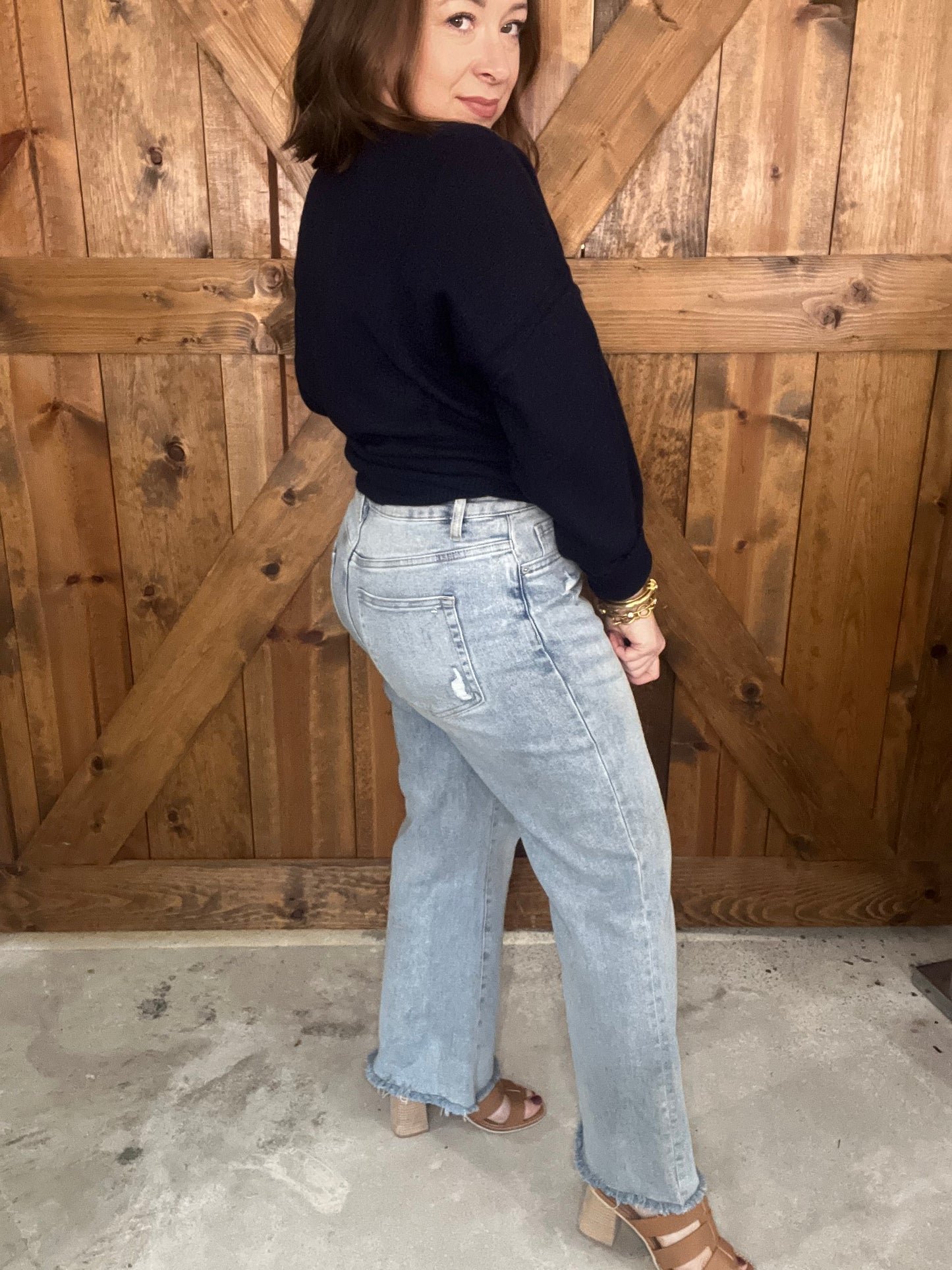 Electric Blue Ankle Wide Leg