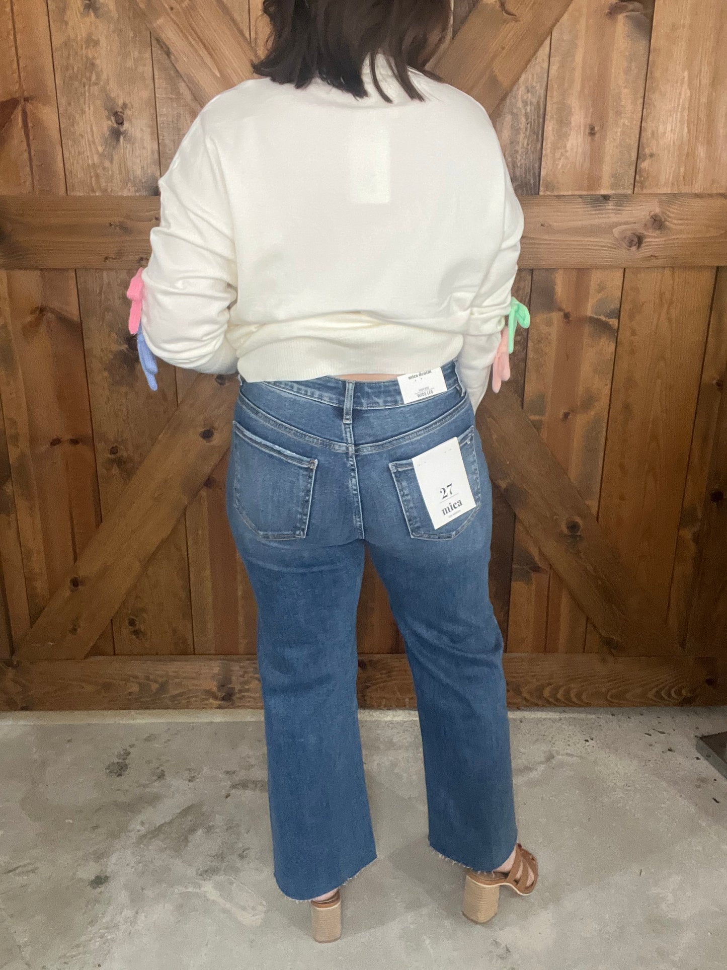 Polynesian Blue High Rise Wide Leg