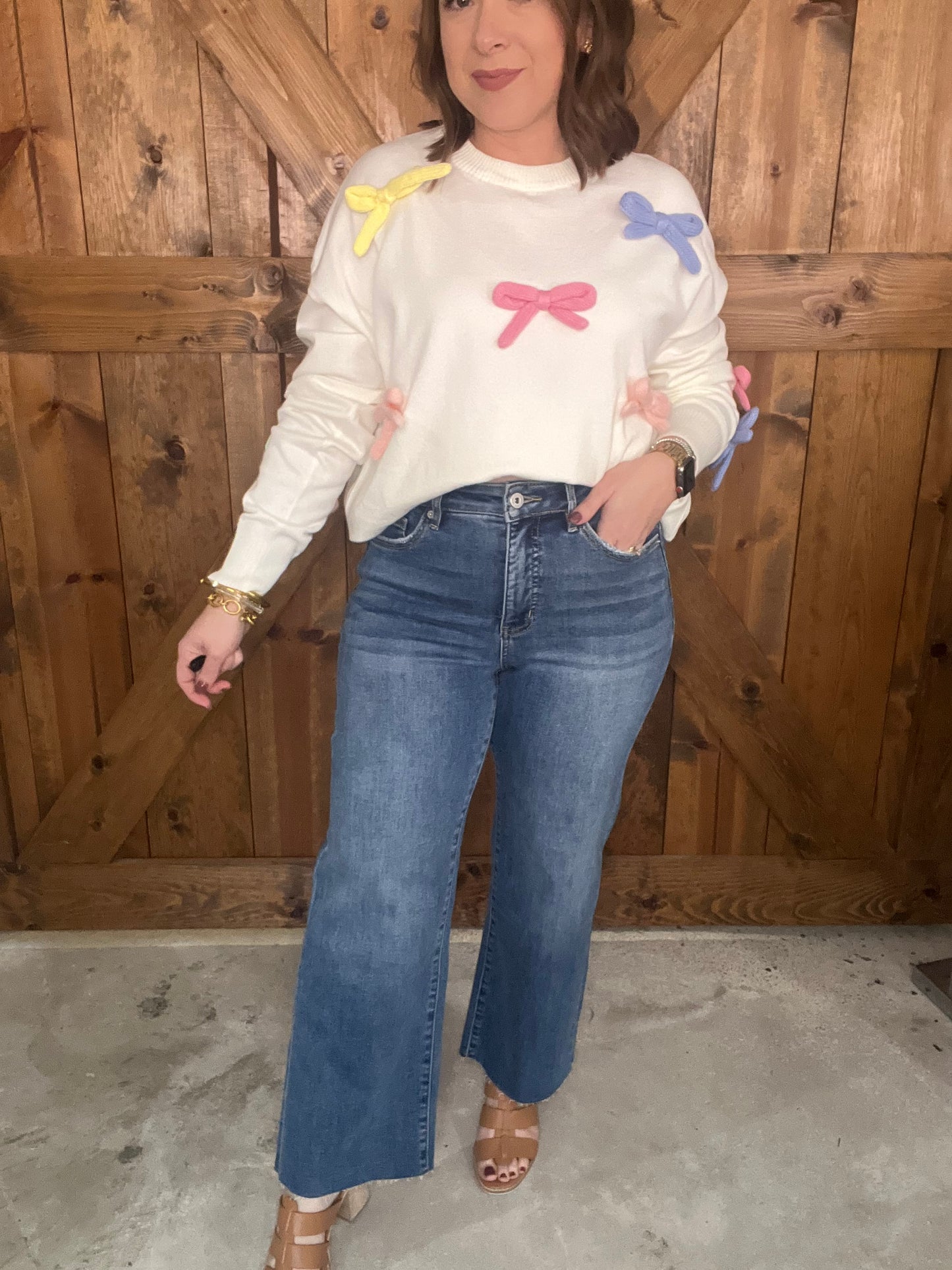 Polynesian Blue High Rise Wide Leg