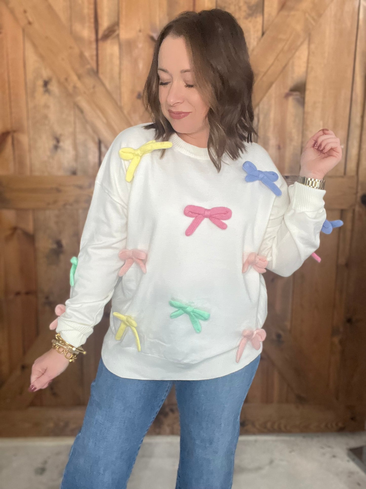 Bowtiful Top - White