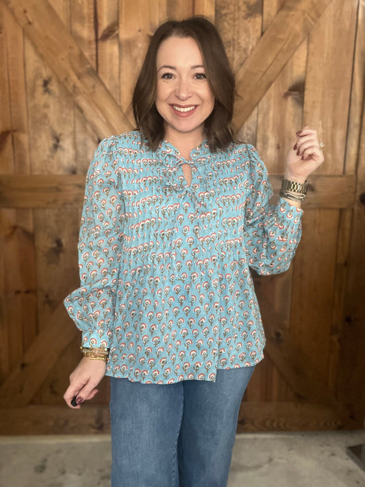 This Time Around Top - Blue