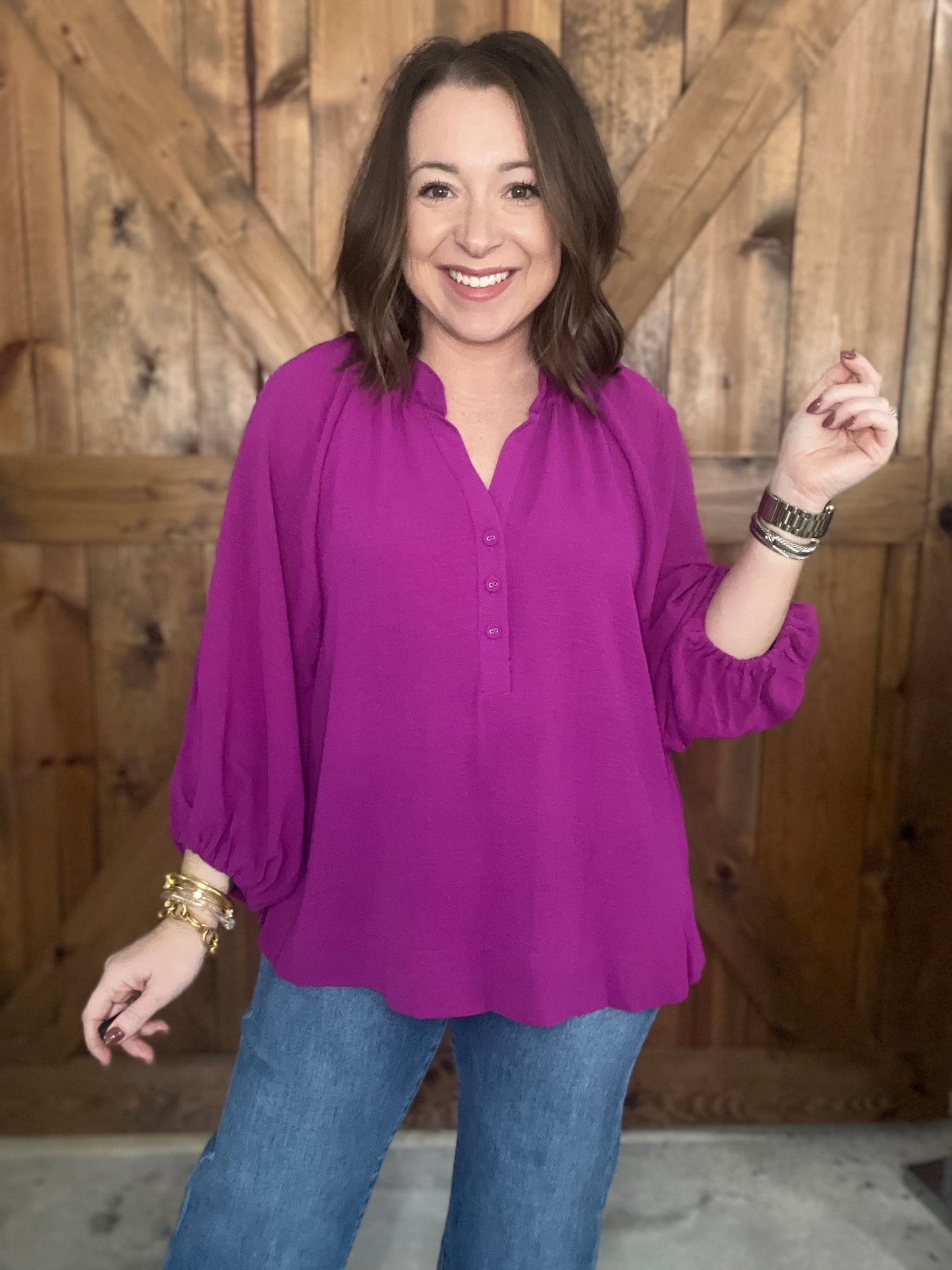 Chic Vibes Top - Magenta