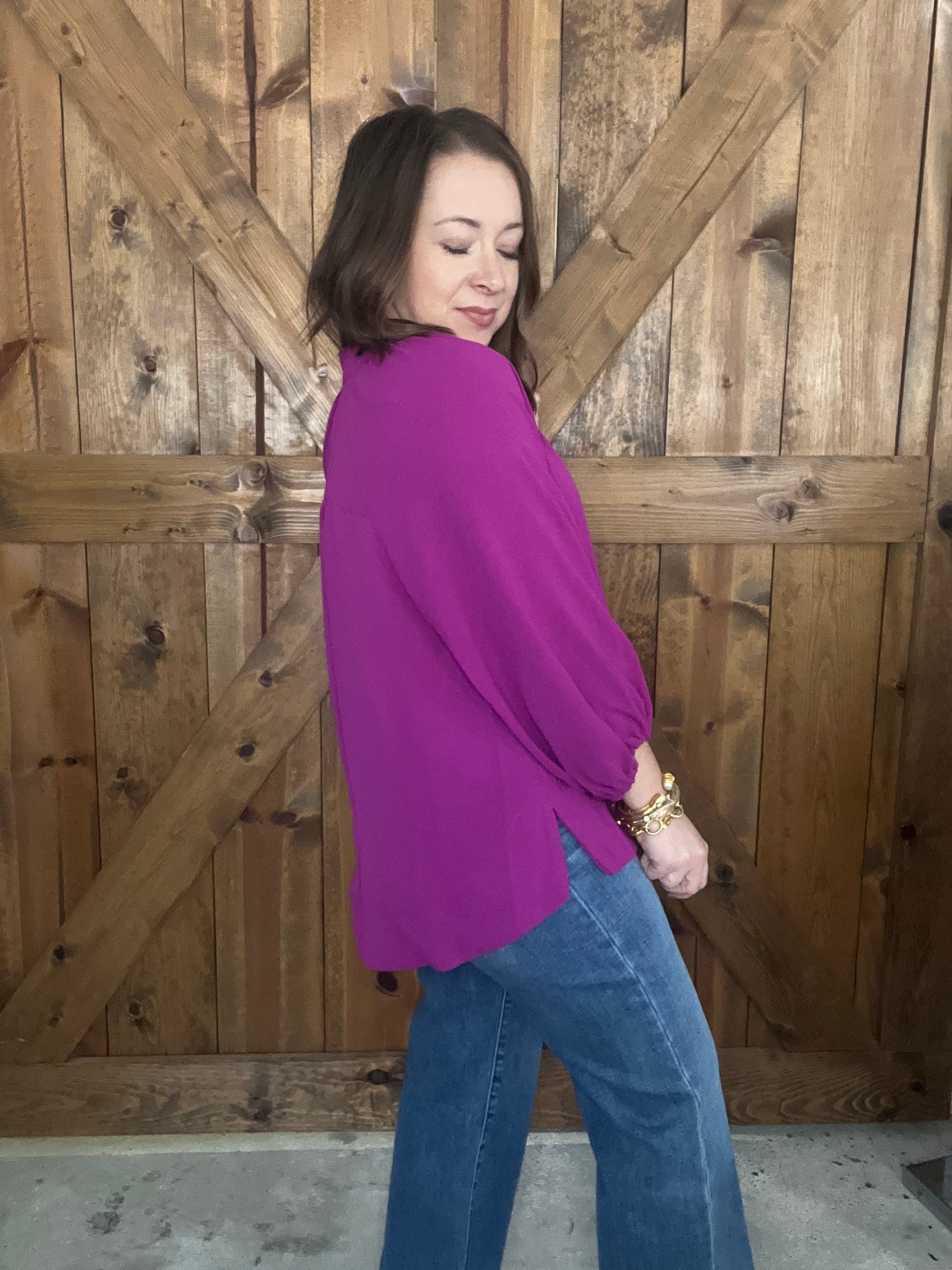 Chic Vibes Top - Magenta