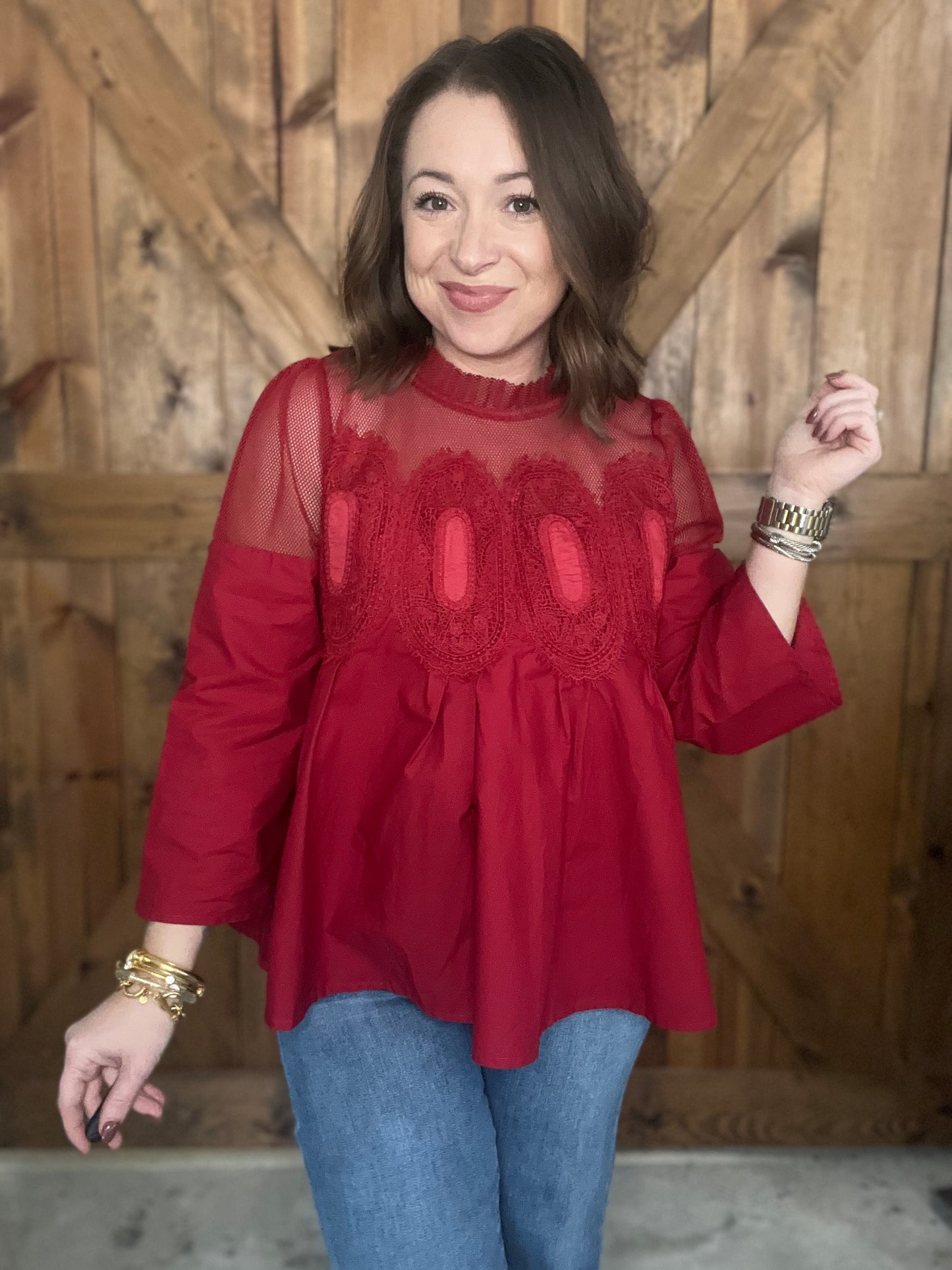 Meet Me at Midnight Top - Burgundy