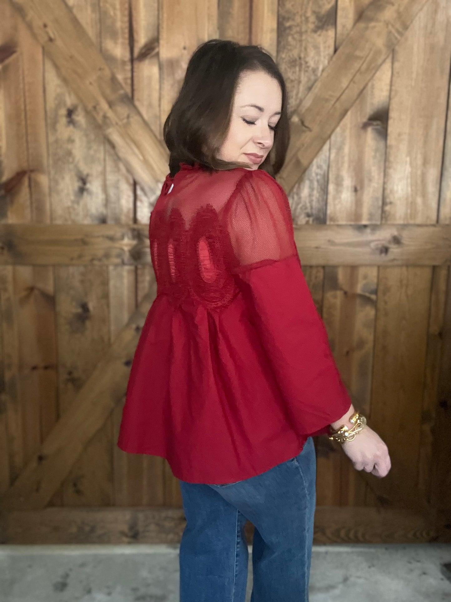 Meet Me at Midnight Top - Burgundy